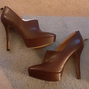 Milk Chocolate Platform Stiletto Bootie